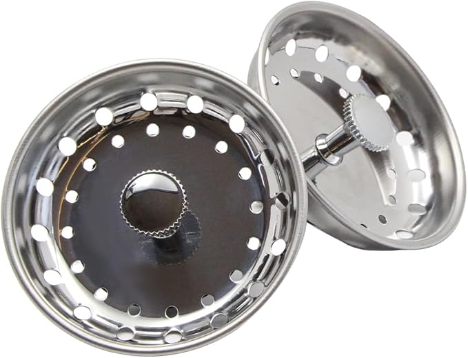 2 Pack - Kitchen Sink Strainer and Stopper Combo Basket Replacement