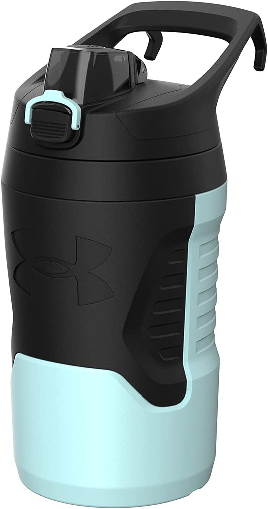 Under Armour Sports Water Jug, 64oz Insulated Water Bottle w/Handle, Half Gallon, Fence Hook, Leak Resistant, Baseball, Football & More