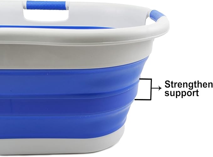 SAMMART 40L Collapsible Plastic Laundry Basket