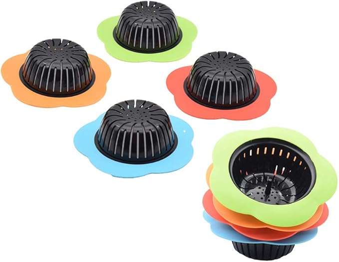 Kitchen Sink Strainer 4 Pack, Pouring strainers，Drain FilterLarge Wide Rim 4.5"