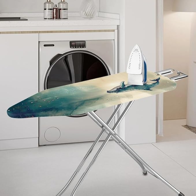 Ink Wash Painting Whales Steam Ironing Board Replacement Cover Chinoiserie