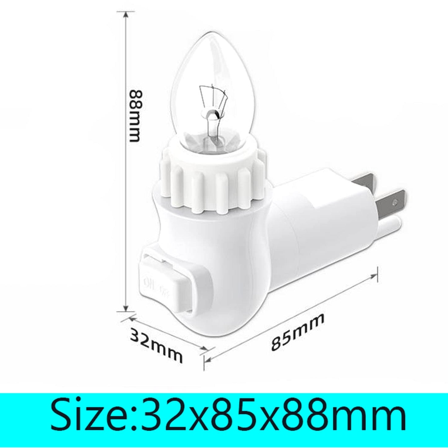 JNXQWE Plug in Night Light Module,Night Light Plug with ON/Off Switch,E12 Base Socket Night Light for Himalayan Crystal Salt Night Light,Wall Light(with Waterproof Gear)