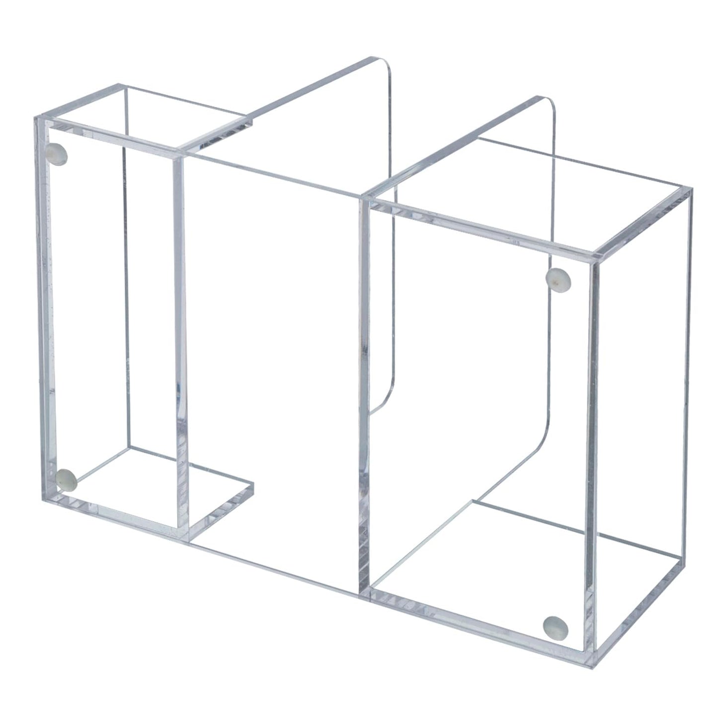 MyGift 2-in-1 Acrylic Napkin Holder with Salt and Pepper Shakers, Metal Vintage Scrollwork Dinner Table Paper Towel Condiment Holder with Rustic Solid Wood Base (Premium Clear Acrylic)