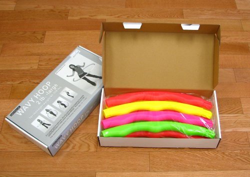 Sports Hoop Weighted Loss Exercise Hoop: Wavy Hoop 2B - 1.8lb (Dia.40.5") Large, for Teenagers. Four neon Colors.