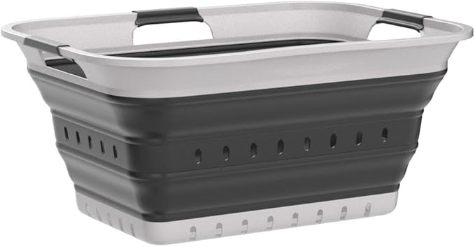 SAMMART 42L Collapsible Plastic Laundry Basket