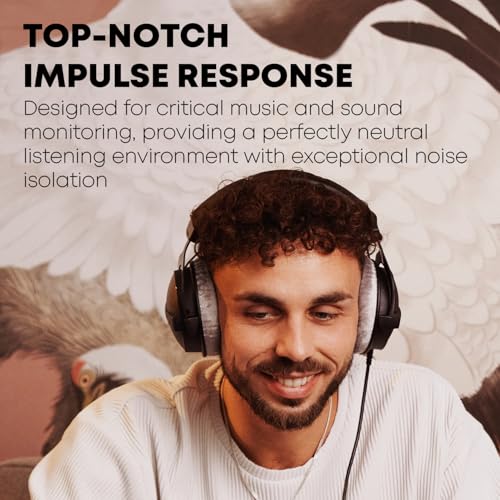 beyerdynamic DT 770 Pro Studio Headphones - Over-Ear, Closed-Back, Professional Design for Recording and Monitoring (80 Ohm, Grey)