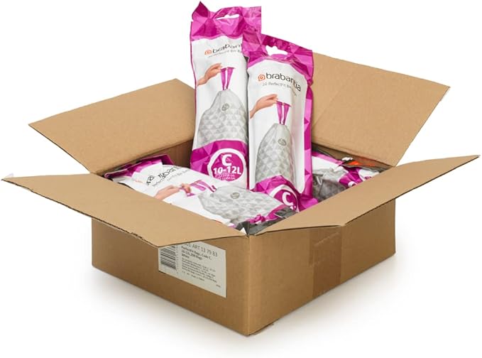 Brabantia PerfectFit Trash Bags Thick Plastic Trash Can Liners