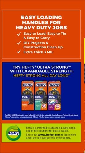 Hefty Heavy Duty Trash Bags, Large | 42 Gallon |