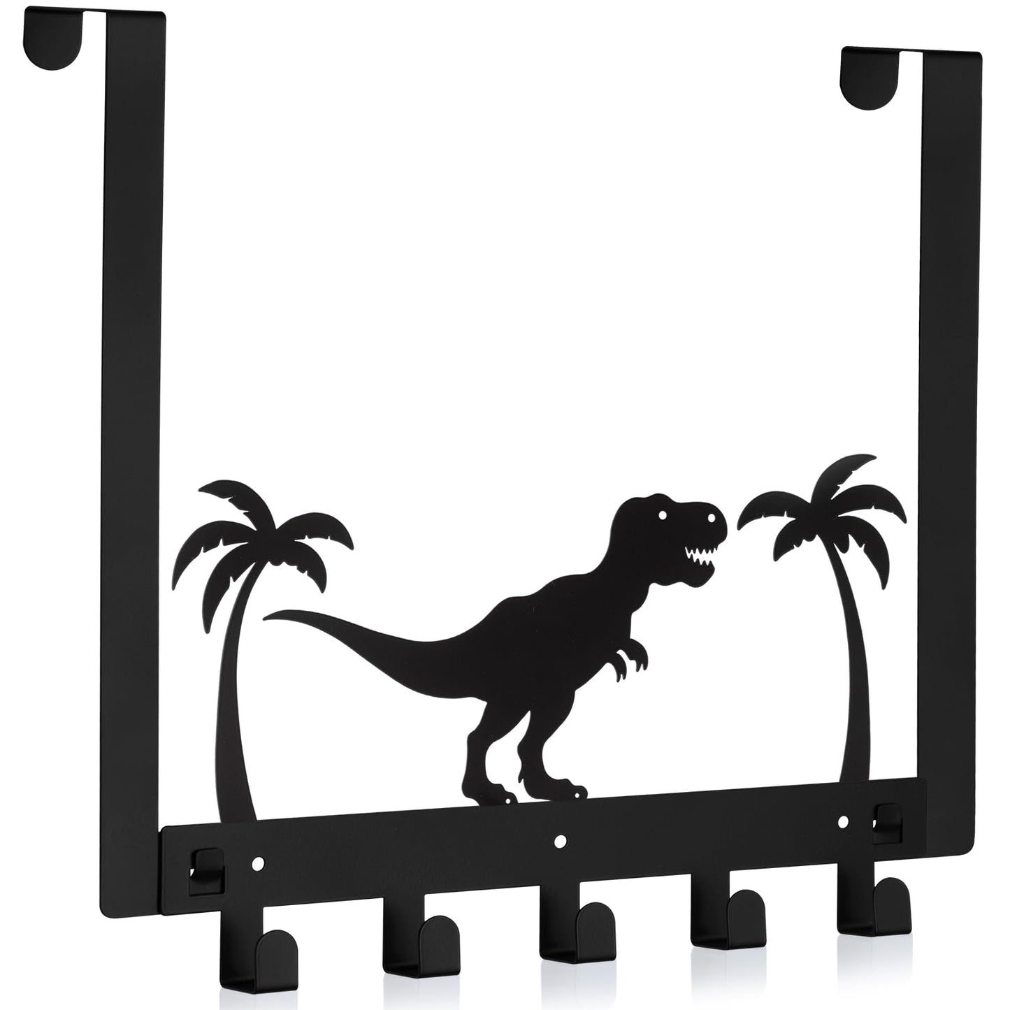 Reallnaive Dinosaur Over The Door Hooks Bathroom Decor Hanger Wall Mount Rack Holder for Towel, Hat, Coat, Cloth, Keychain, Bag, Christmas Party Gift