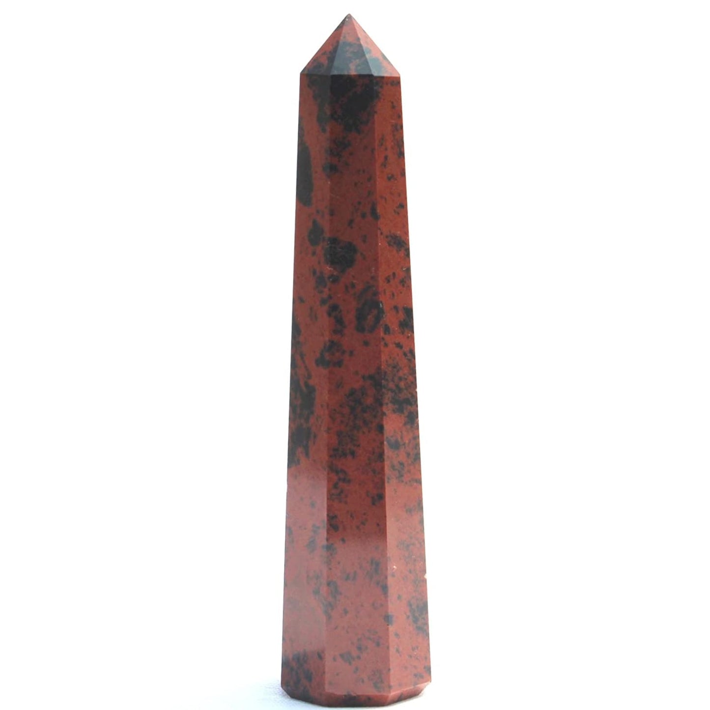 Jet Natural Mahogany Obsidian Crystal Obelisk – 3-3.5 Inch Polished Tower for Grounding, Protection & Healing Energy – Spiritual Decor for Meditation, Chakra Balancing & Crystal Grids