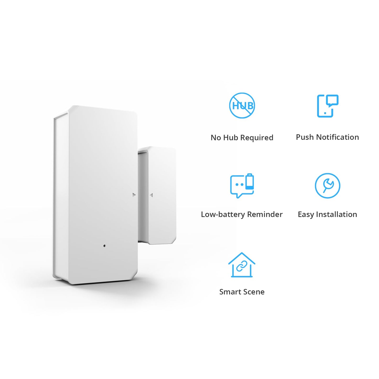 SONOFF DW2 Wi-Fi Wireless Door Window Sensor,APP Alert for Home Automation Wireless Alarm Security System, Compatible with IFTTT, No Gateway Required.