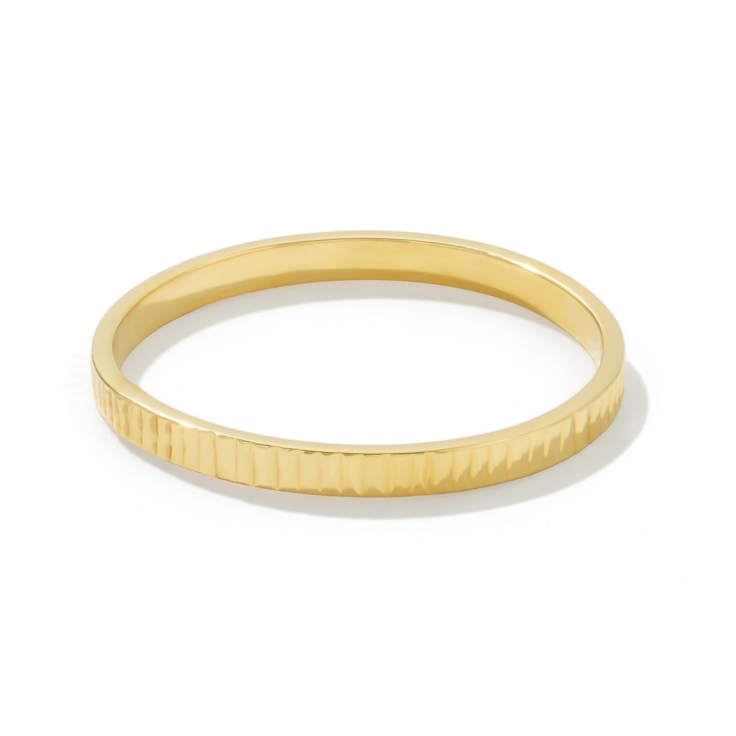 JTV 10K White Gold, Yellow Gold or Rose Gold 2mm Textured Band Ring - Elegant and Durable Wedding Band for Men and Women (Yellow Gold, 10)