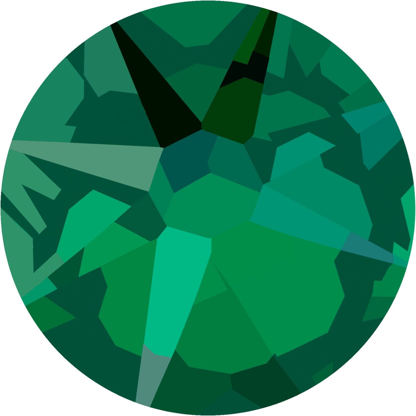 Starcut Crystal | Green 2088 Cut Flatback Crystal Rhinestones with Superior Faceting for Maximum Brilliance Emerald 6mm - 220 Pieces