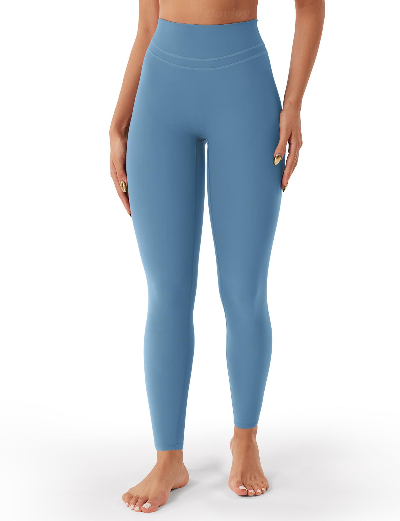 VOYJOY Womens Scrunch Workout Leggings Compression Butt Lifting Mid High Waist 26 Inches Seamless V Back Yoga Pants