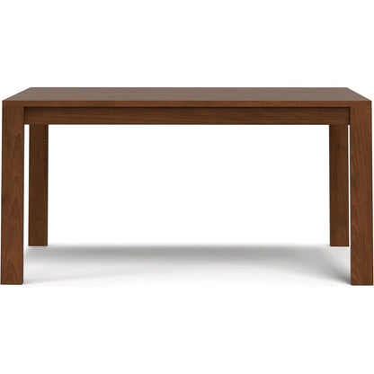 SIMPLIHOME Wilson Dining Table - 60 inch Wide Solid Wood Walnut Veneer Rectangular Table, Transitional Style for Dining Room or Kitchen with Thick, Straight Legs and Inset Apron, Seats 6