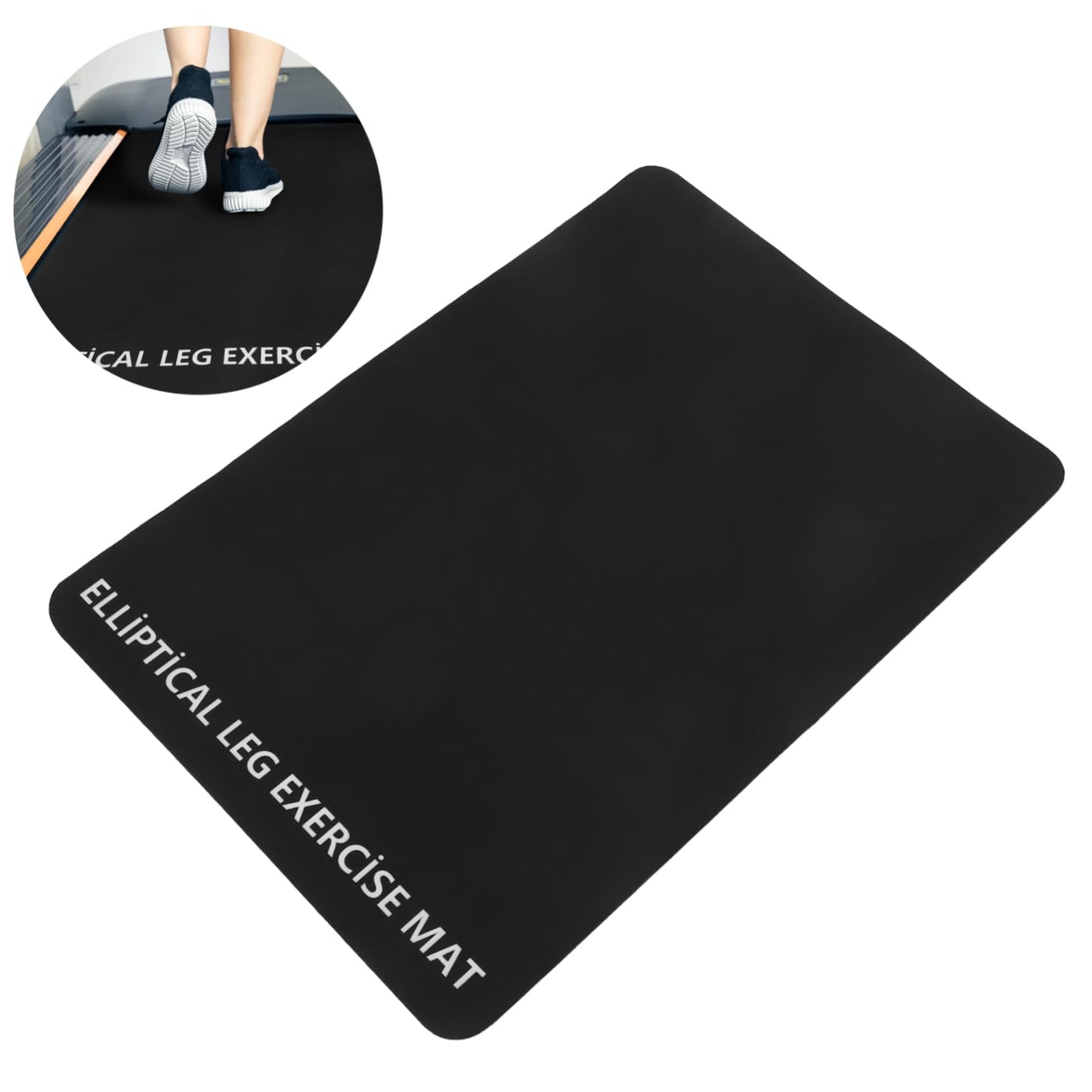 TOYANDONA Black Non- Treadmill Mat Shock-Absorbing Pad for Noise Reduction - Floor Protector for Home Gyms Compatible Various Treadmill Models