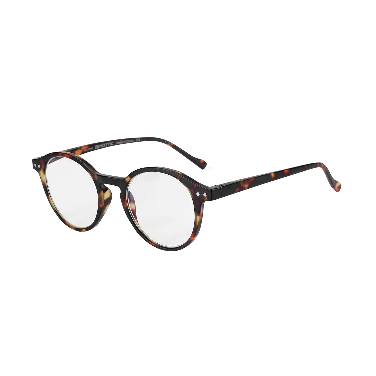 ZENOTTIC Reading Glasses Blue Light Blocking Round Glasses for Men Women Magnification 0.0 1.0 1.5 2.0 2.5 3.0 3.5