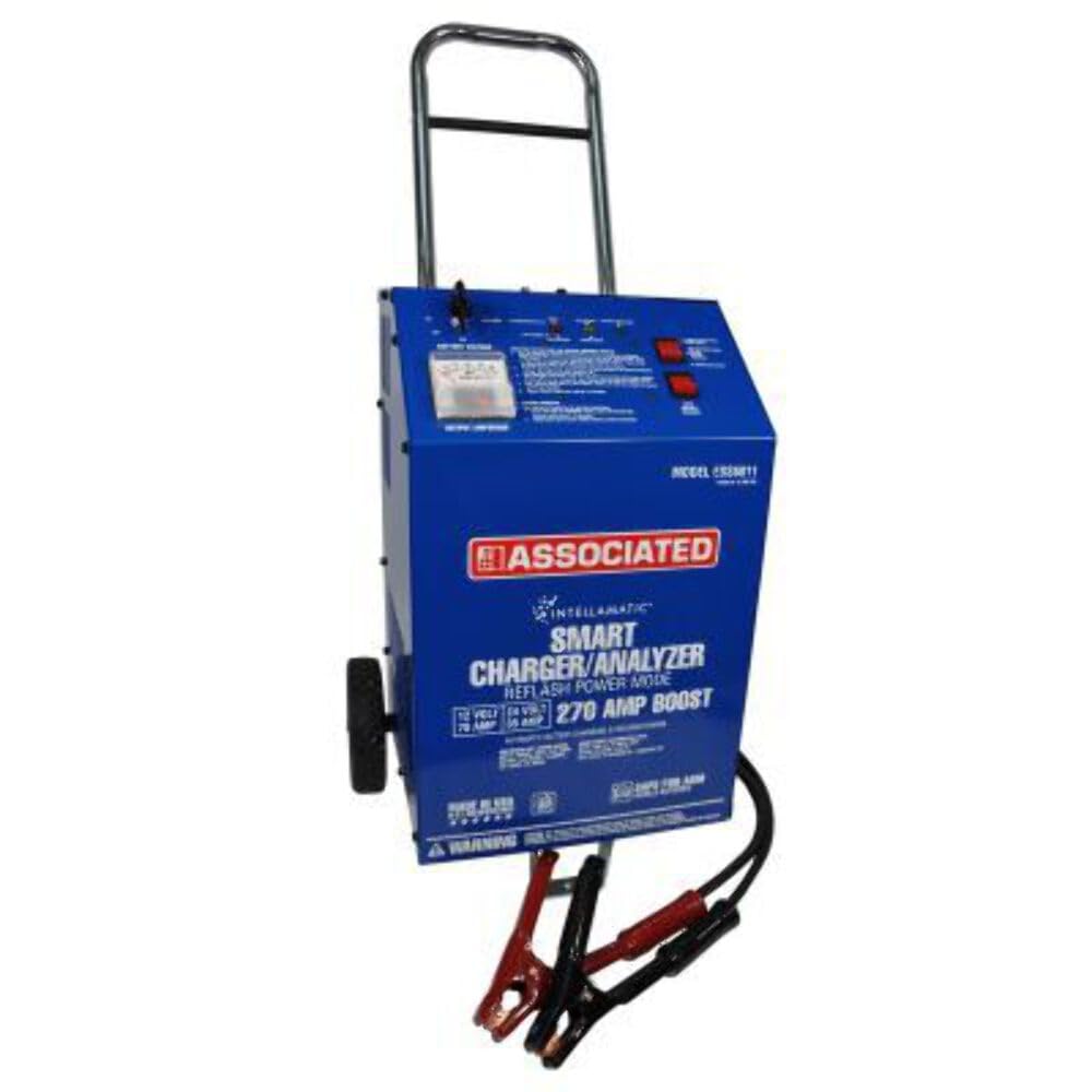 Associated Equipment ESS6011 12/24V 70/35 Amp 200 Amp Boost Charger/Analyzer with Wheels