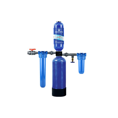 Aquasana Whole House Water Filter System | 1,000,000 Gallons | Carbon & KDF Media | Reduces 97% Chlorine & Sediment | Includes Pre- and Post-Filters | Rhino WH-1000