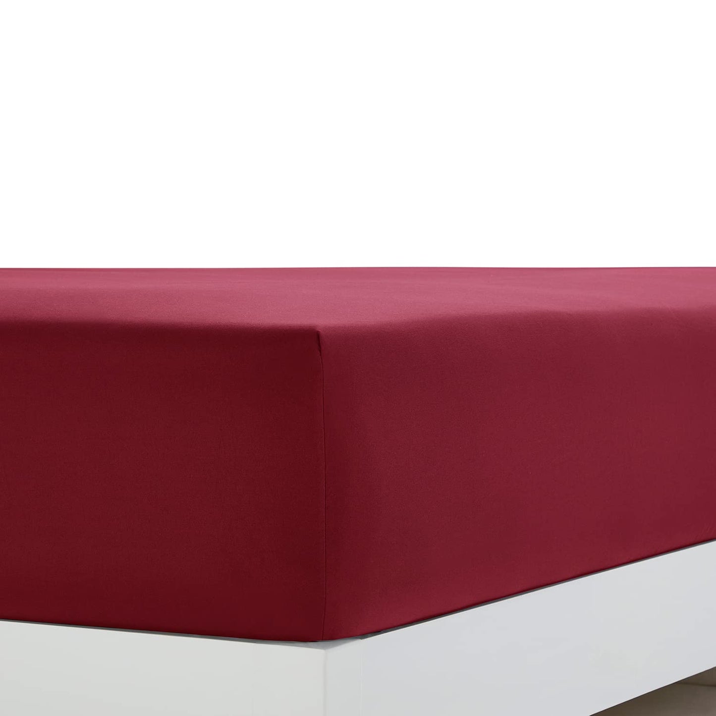 Clara Clark 1800 Premier Series 4pc Bed Sheet Set - King, Burgundy Red
