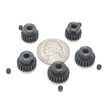 MakerDoIt 48P 19T 20T 21T 22T 23T Pinion Gear with Hex Key for 3.175mm Shaft RC Motor