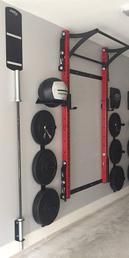 PRx Performance Exercise Medicine Ball Target, USA Made Wall Ball Target, Powder Coated Black, American Made Steel, Wall Protection with Cutouts for Height Markers
