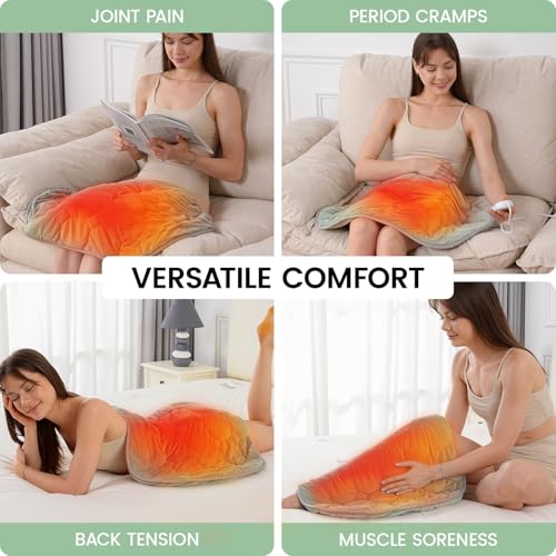 immtree Weighted Heating Pad for Deeper Pain Relief, 7lbs XXXL Size(29x24) with Fast Heat Technology, Heated Blankets for Adults, Relief for Back and Shoulder and Knee