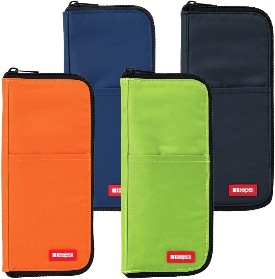 LIHIT LAB Slim Pen/Pencil Pouch, 0.7 × 3.9 × 8.5 Inches, Black (A7652-24)