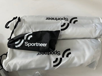 Sportneer Beach Tent, 10x10FT Beach Canopy Sun Shelter UPF50+ with Sandbags, Sand Shovels, Ground Pegs & Stability Poles, Outdoor Beach Shade Canopy for Beach Camping Fishing