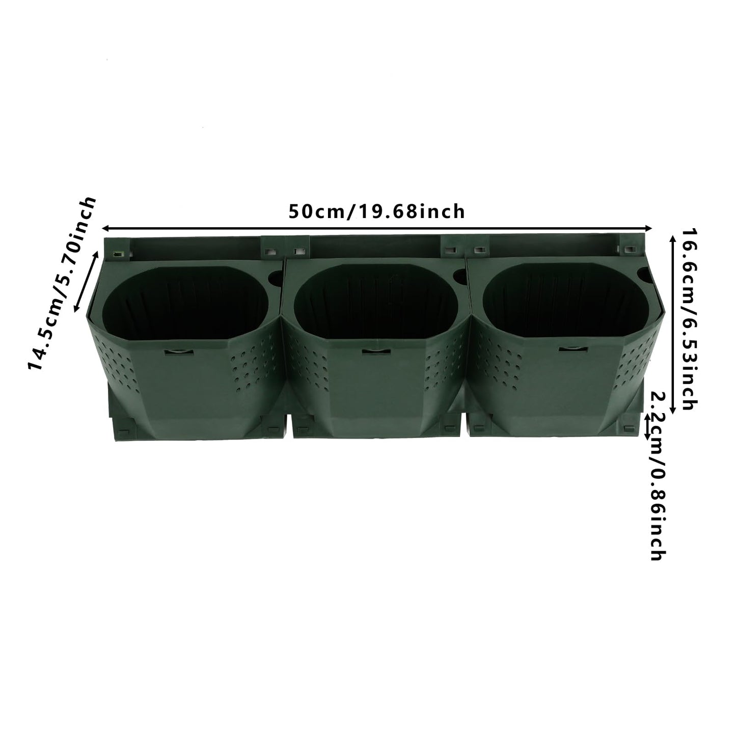 CRYBY Wall Planter, Wall-Mounted Flower Pot Holder Wall Hanging Planter with 36 Pots, Indoor and Outdoor Plant Holder Vase Vertical Wall Decor Plant Stand Vegetables Plant Hanger Box (Army Green)