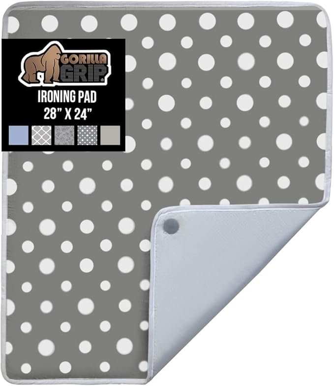 GORILLA GRIP Ironing Mat, Portable Iron Pad, Magnetic Cover