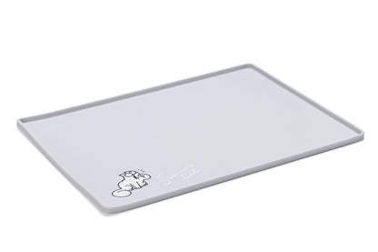 Simon's Cat by Karlie, Simon’s Cat Bowl Mat 40 x 30 x 1 cm,lightgrey