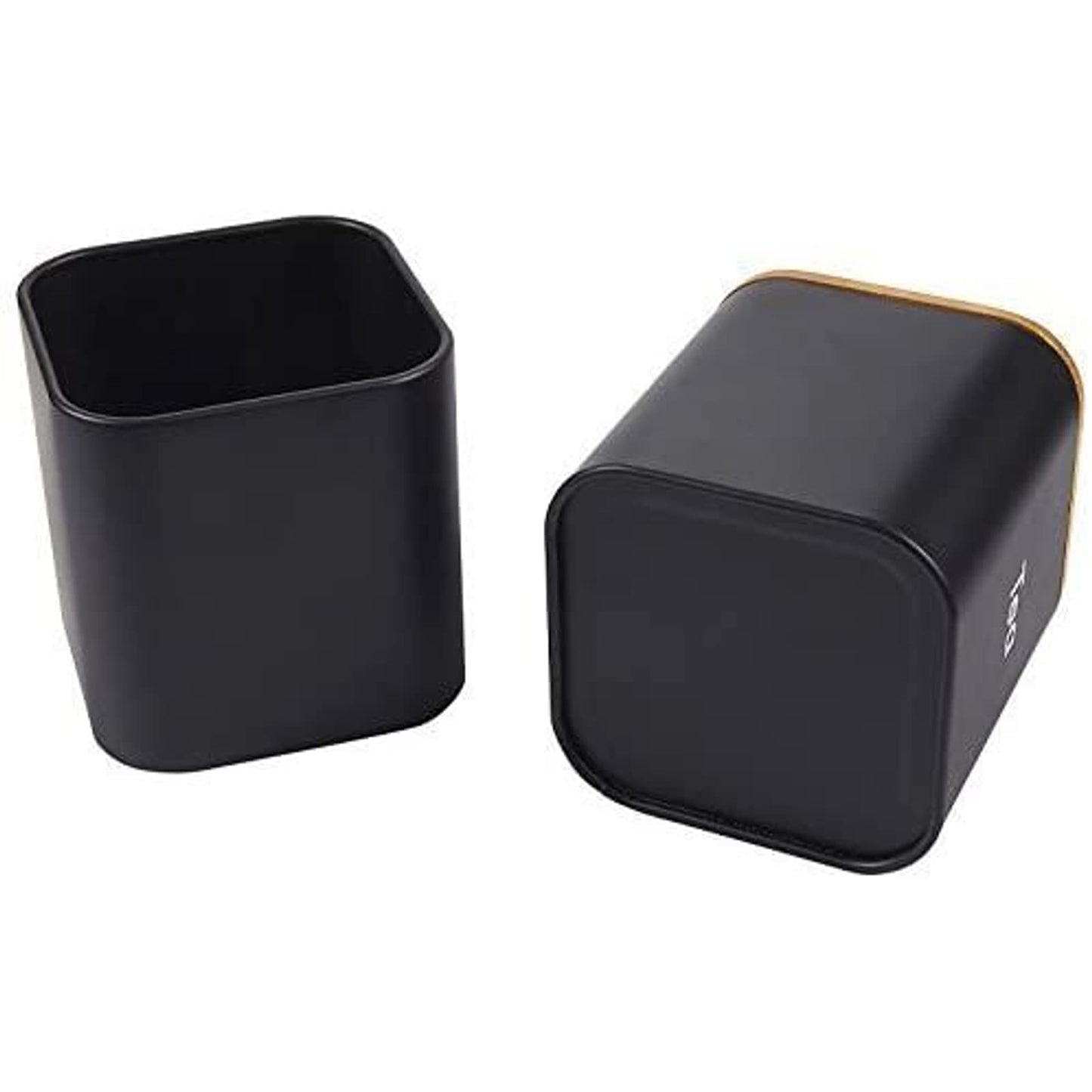 Juvale Coffee Tea Sugar Container Set - Black Iron Square, 3 Pack, 48 oz Each - Coffee Bean Storage & Sugar Storage - Countertop Kitchen Canisters with Tight Seal Lids