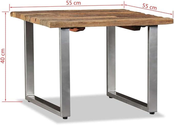 Coffee Table Solid Reclaimed Wood 21.7"x21.7"x15.7", Center Table, Side Table