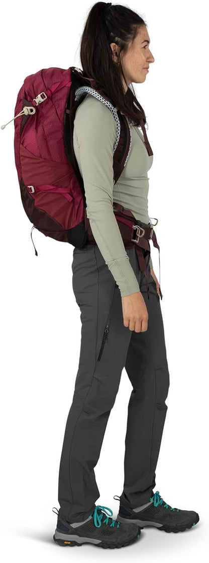 Osprey Sirrus 24L Women's Hiking Backpack, Elderberry Purple/Chiru Tan