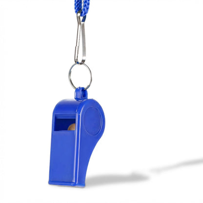 Alrhso 2Pcs Blue Whistle for Coaches Plastic Sports Whistle with Lanyard Loud Blue Referee Cheer Whistles Coaching Whistles for Outdoor Enthusiasts Basketball Dog Training Party Favors