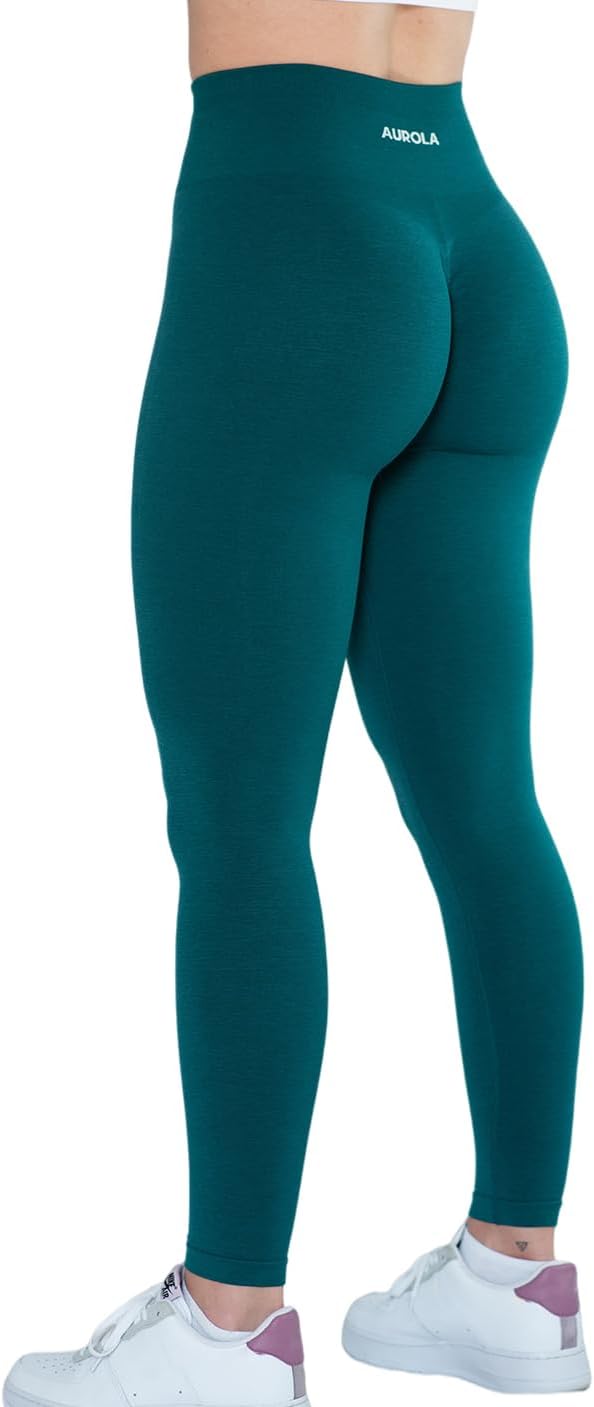AUROLA Workout Leggings for Women Seamless Scrunch Tights Tummy Control Gym Fitness Girl Sport Active Yoga Pants
