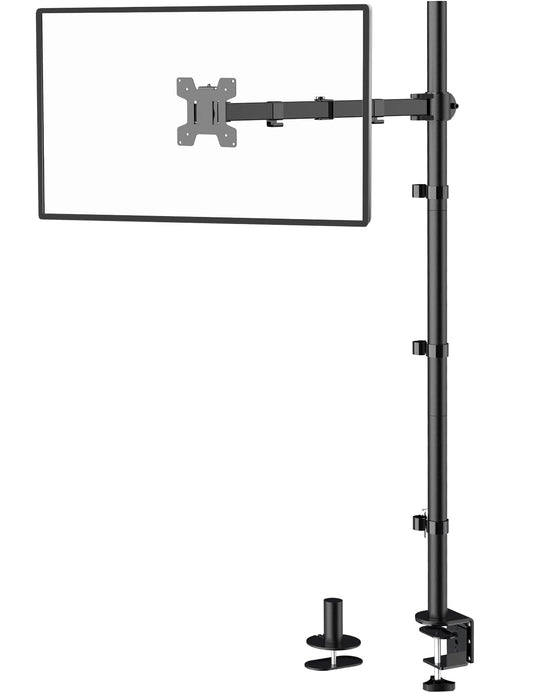 WALI Monitor Arm Mount for Desk, Single Extra Tall Computer Desk Mount, Monitor Bracket Mount Stand Single, up to 32 inch, 22 lbs (M001XL), Black