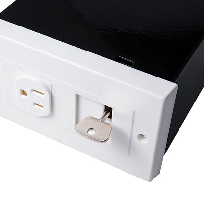 American Outlet Wall Safe Security Secret Hidden Box Covert Safe as the Socket in Plain Sight, Secures Jewelry, Valuables, Cash, Metal Shell, 6.7x6.7x3.9 Inches