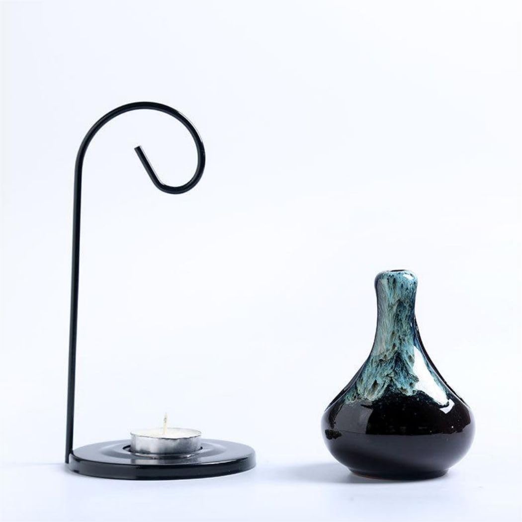 Warmself Tear Drop Essential Oil Burner Wax Melt Burners, Aromatherapy Aroma Burner Ceramic Oil Diffuser Candle Tealight Holder Home Bedroom Decor-C1