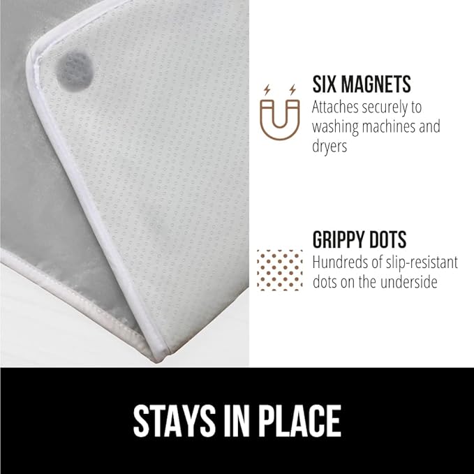 GORILLA GRIP Ironing Mat, Portable Iron Pad, Magnetic Cover