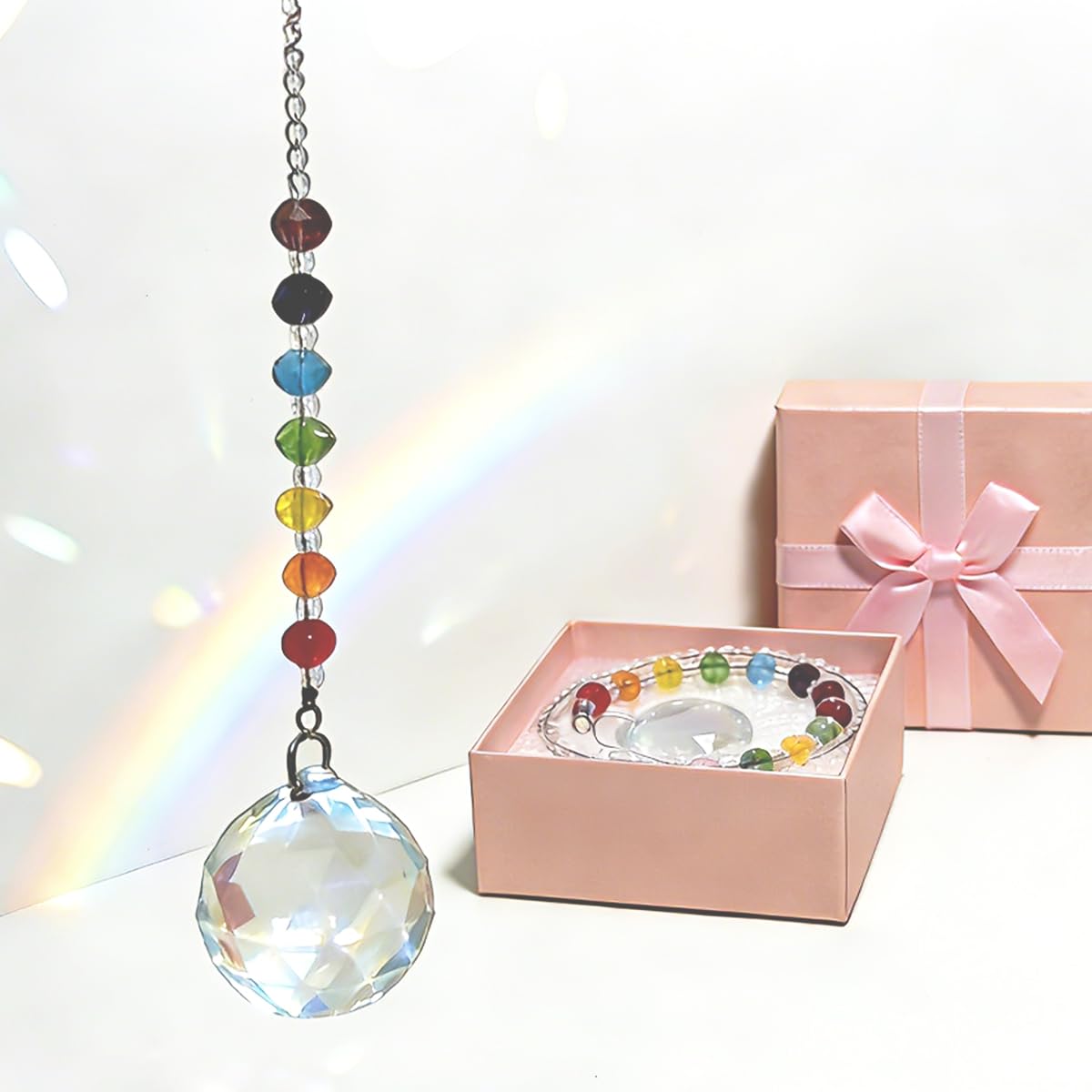 Pet Memorial Gifts for Cats Dogs: Round Ball Crystal Sun Catcher Remembrance Ornament, Cat Memorial Gifts for Loss of Cat, Rainbow Bridge Dog Passing Away, Bereavement Pet Loss Sympathy Gift