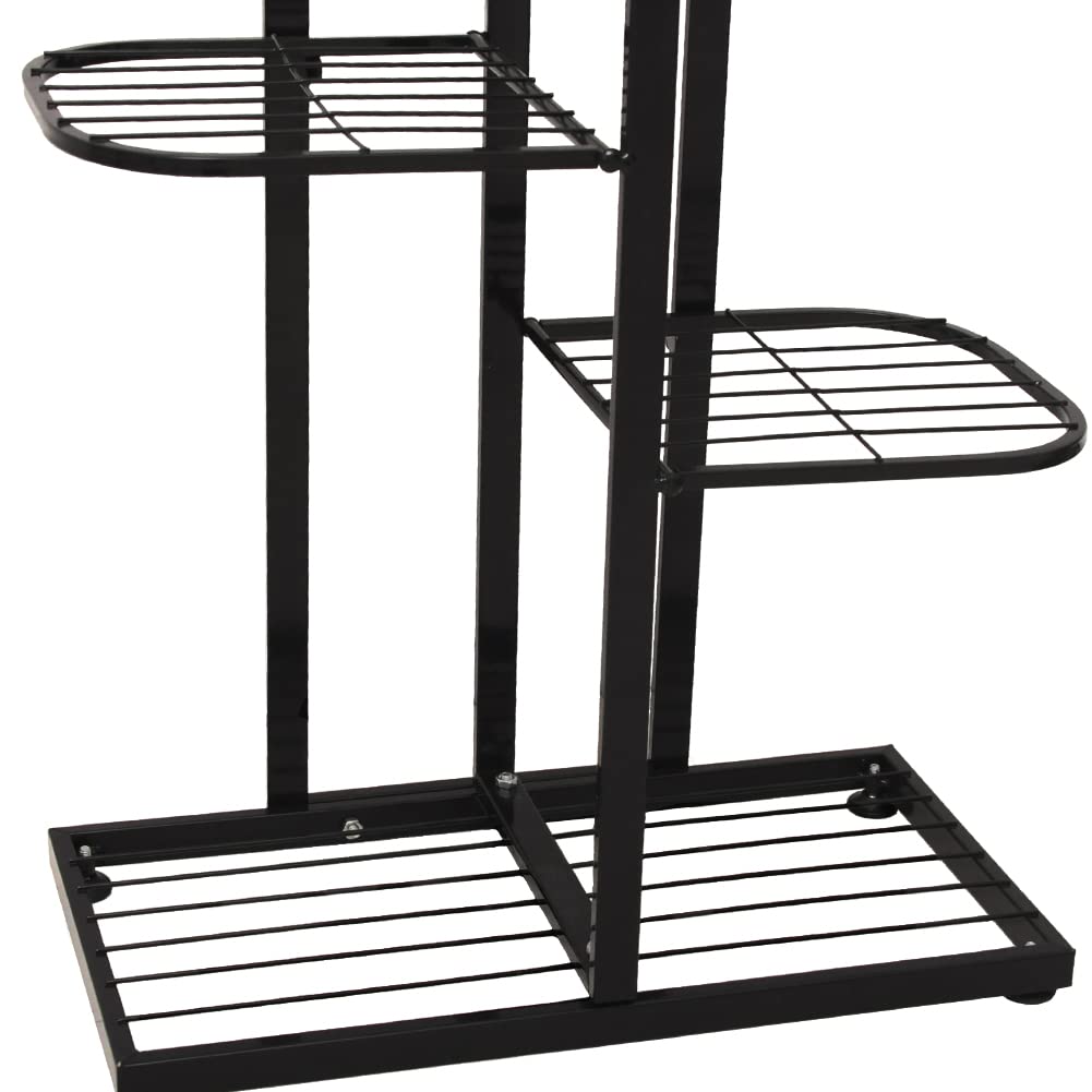 Cre Cra Tall Metal Plant Stand Indoor Outdoor 6 Tier Flower Pot Plant Stand Multi Tier Plant Holder Shelf Display Rack for Garden Patio Balcony