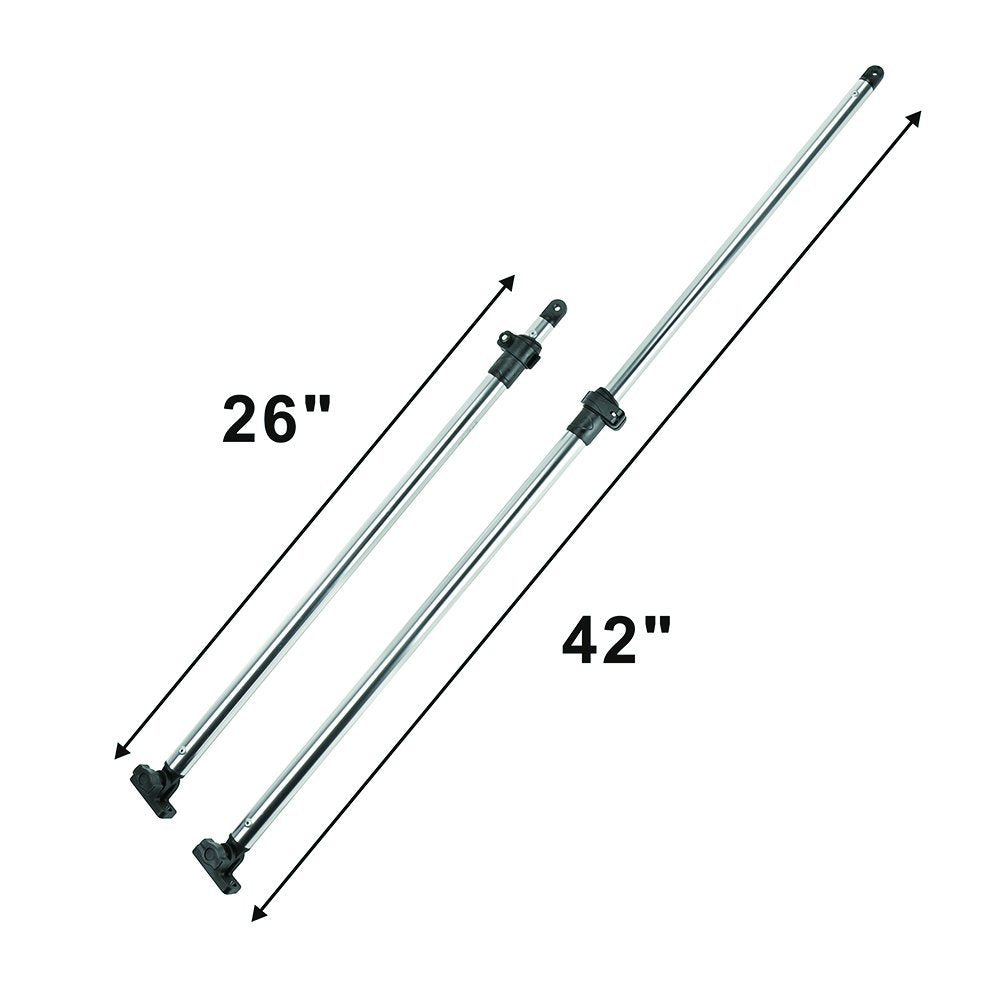 MSC® New Adjustable Bimini Rear Support Poles, 1" Aluminum Support Poles,Fit Most Types of Bimini Tops