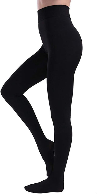 TOCONFFON Winter Warm Women Tights Fleece Lined Leggings Elastic Pants