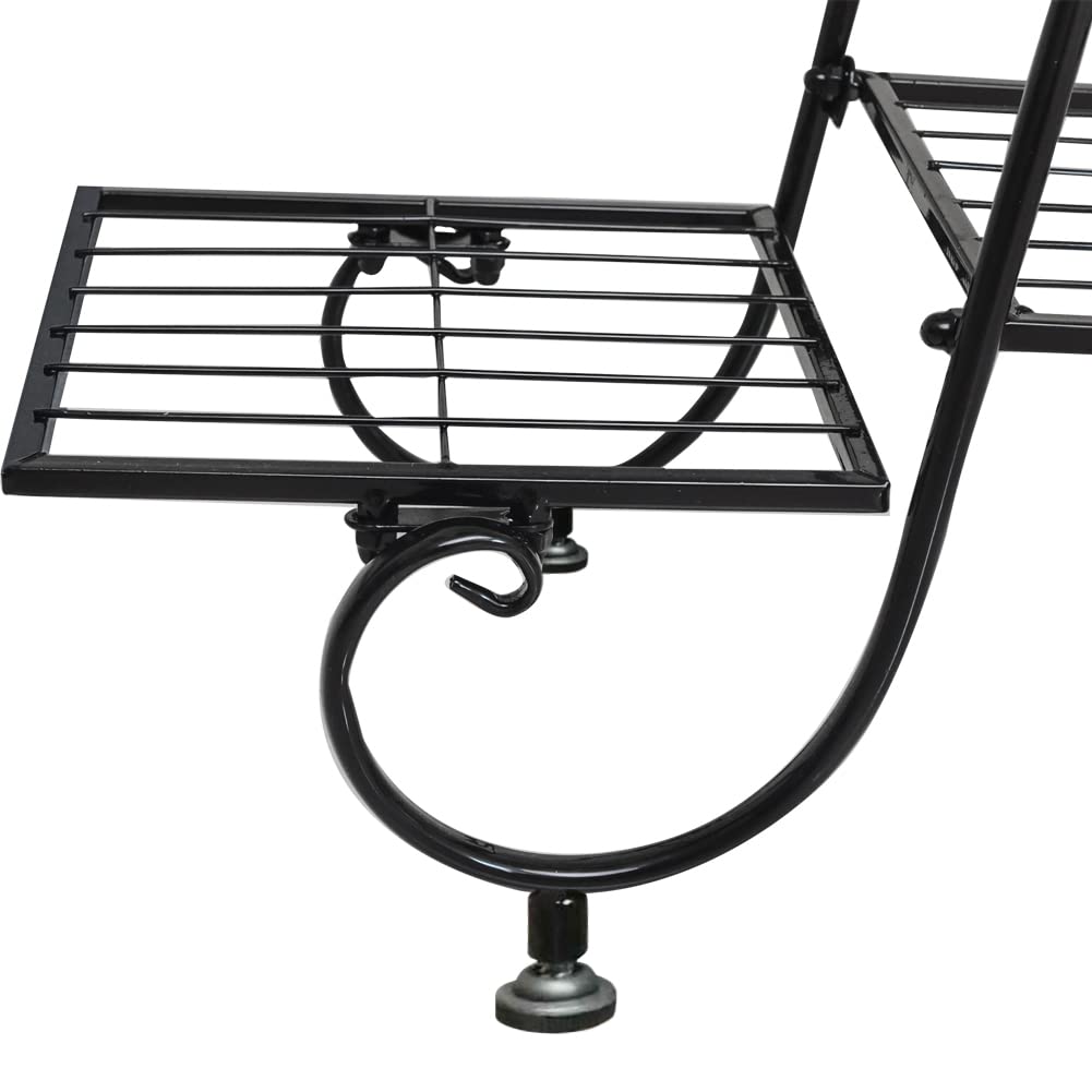 Cre Cra 6 Tier Plant Stand Metal Flower Pot Holder Plant Display Stand Indoor Outdoor Patio Flower Shelves Plant Rack