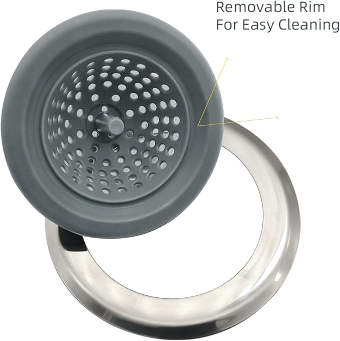 Kitchen Set of 2 Sink Strainers, Flexible Silicone Good Grip Kitchen Sink