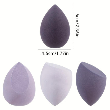 4 Pcs Makeup Sponges Blender Set Professional Beauty Sponge Foundation Blending Blender Beauty Sponge For Makeup Tool with Gift Box Latex-Free Dry Wet Use Foundation Cosmetic Makeup Accessories