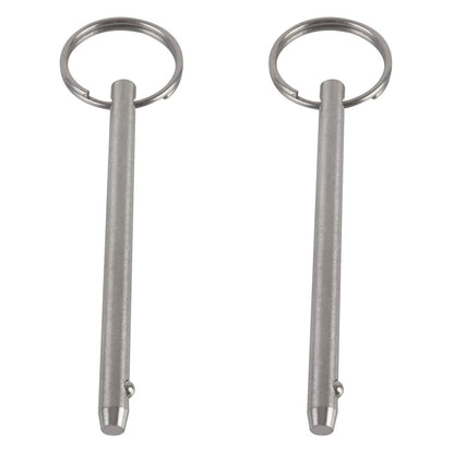 4 Pack Quick Release Pin, Diameter 1/4"(6.3mm), Overall Length 3.75"(95mm), Usable Length 3"(76mm), Full 316 Stainless Steel, Bimini Top Pin, Marine Hardware