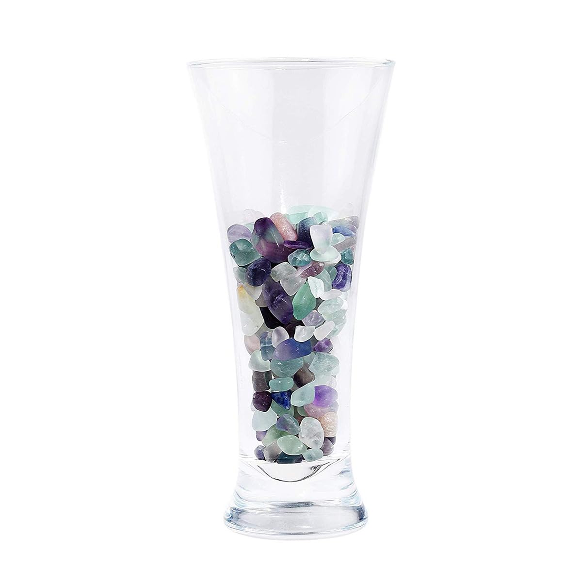 WAYBER Decorative Crystal Pebbles, 1 Lb/460g (Fill 0.9 Cup) Natural Quartz Stones Aquarium Gravel Sea Glass Rock Sand for Fish Turtle Tank/Air Plants Decoration